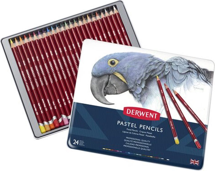 Derwent Pastellstifte – Sortiment in Dose – 4 mm – 24 Stück