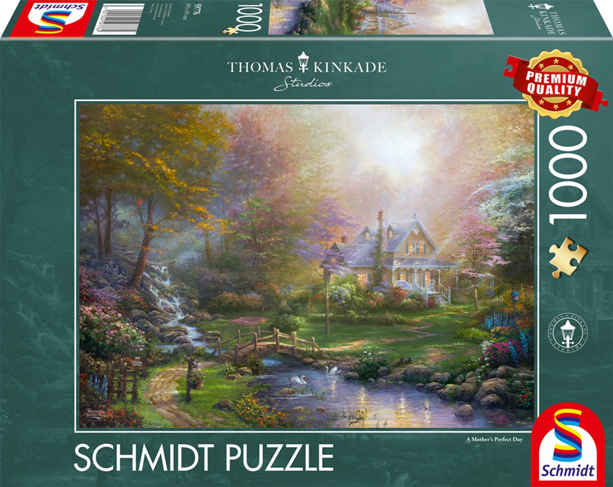 Schmidt Puzzle Kinkade „A Mother's Perfect Day“, 1000 Teile, Landschaft.