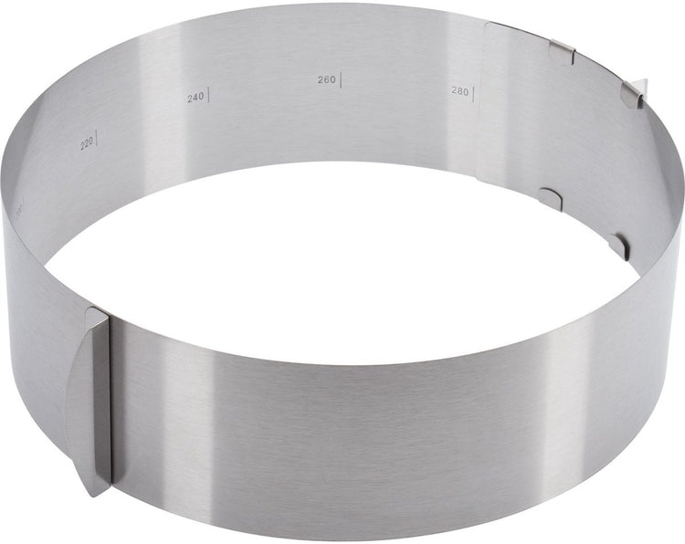 Westmark Tortenring, extra hoch, ø 16-30 cm variabel, Edelstahl, Silber, 31312260