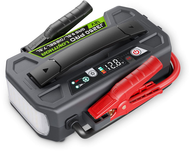 Lokithor Starthilfe j3250 pro – 3250 Ampere – 24 Monate Standby – für Benzin und Diesel – Schnellladefunktion – Powerbank – Taschenlampe
