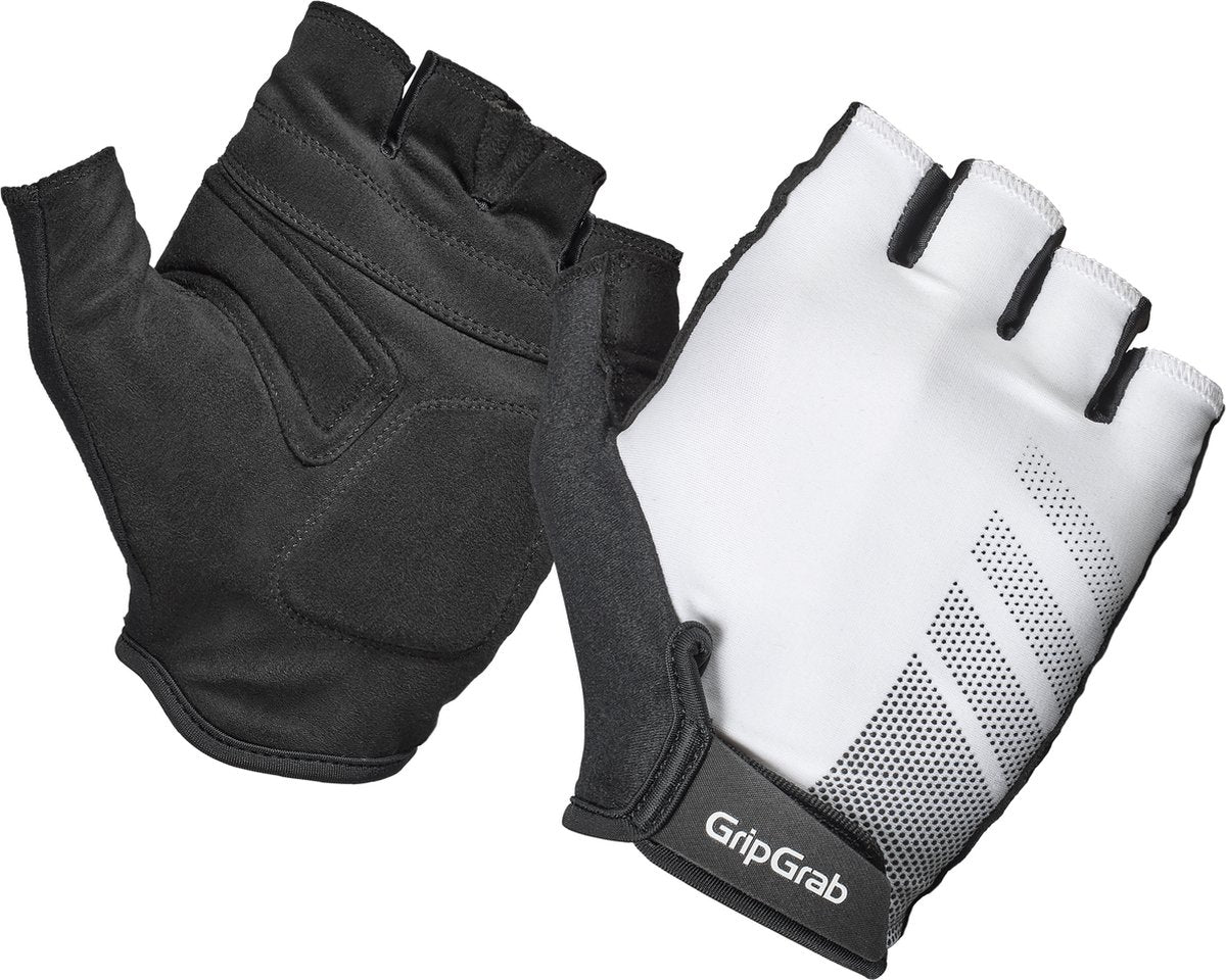 Gripgrab – Ride RC Lite Kurzfinger-Sommer-Fahrradhandschuhe mit Polsterung – Weiß – Unisex – Größe XS