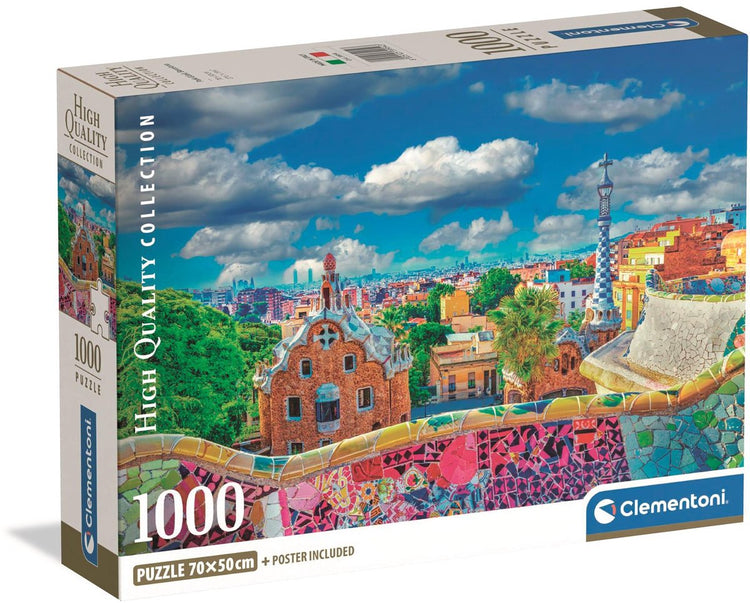 Clementoni – Puzzle – 1000 Teile – Park Güell, Barcelona – Puzzle für Erwachsene – hochwertige Sammlung
