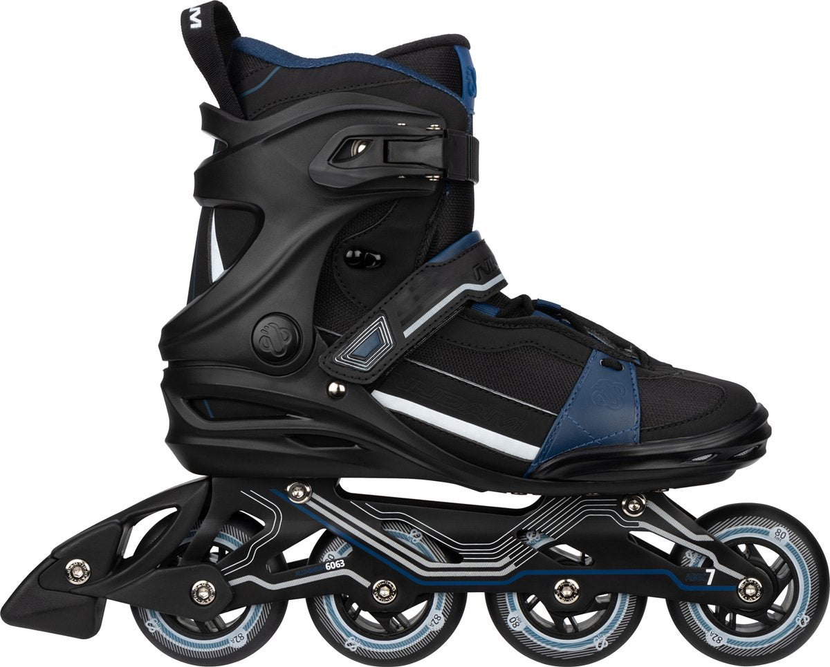 Nijdam Inline-Skates – Aluminium-Chassis – Circuit Cruiser – Größe 37 – Schwarz