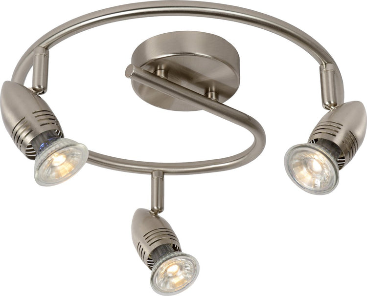 Lucide caro-led - Deckenstrahler (Deckenleuchte) - ø 31 cm - LED - GU10 - 3x5W 2700K - Mattchrom