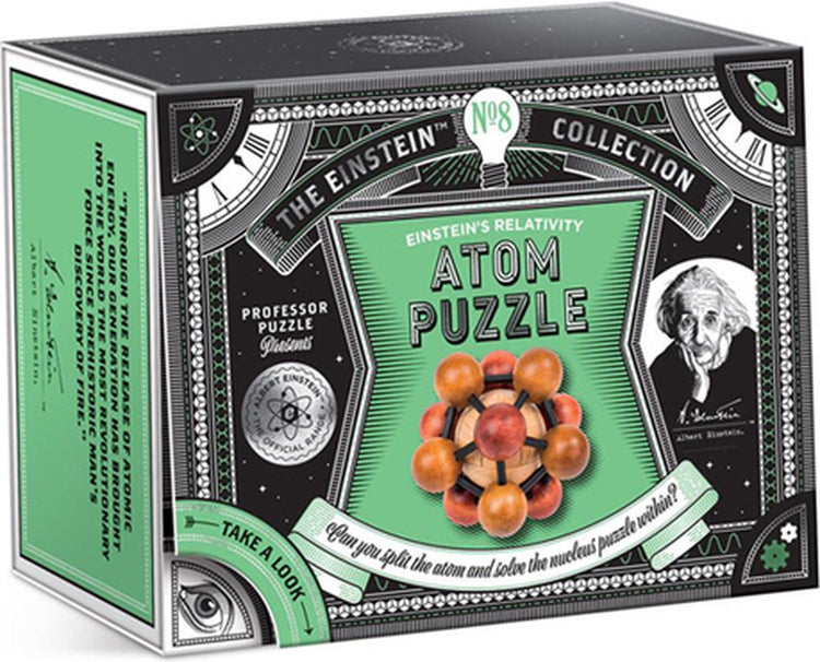Professor Puzzle Einstein Denkaufgabe Atom Holzpuzzle 3D.