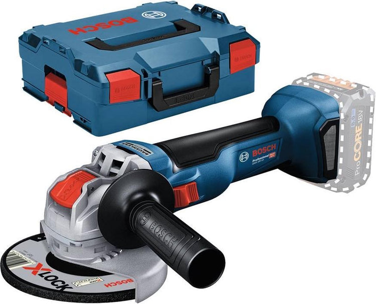 Bosch GWX 18 V-10 18 V Li-Ionen-Akku X-Lock-Winkelschleifergehäuse in L-Boxx – 125 mm – bürstenlos