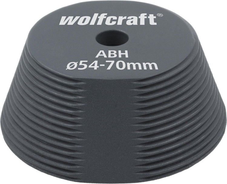 Wolfcraft - Adapteradapter - Lochvergrößerer zum Vergrößern von Löchern mit einer Lochsäge - ø 54–70 mm - 76 mm - 5952000