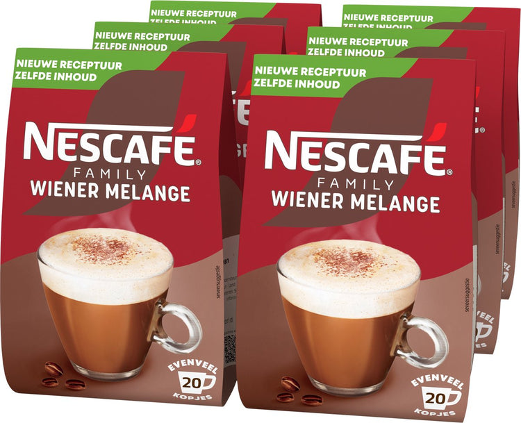 Nescafé Family Wiener Melange Instantkaffee – 6 Beutel x 280 g für 150 Tassen Kaffee