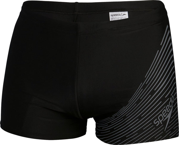 Speedo medley logo aquashort herren sportzwembroek - schwarz grau