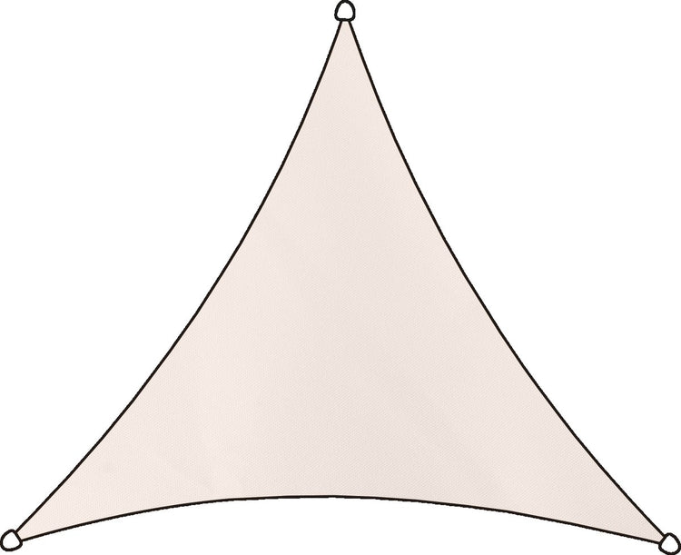 Livin' Outdoor Livn Shade Tuch Livigno Oxford Dreieck 3,6 m natur – 95 % UV-Schutz – Tuchstärke: 270 g m2 – inklusive Befestigungsschnur und Edelstahl-Befestigungsringen