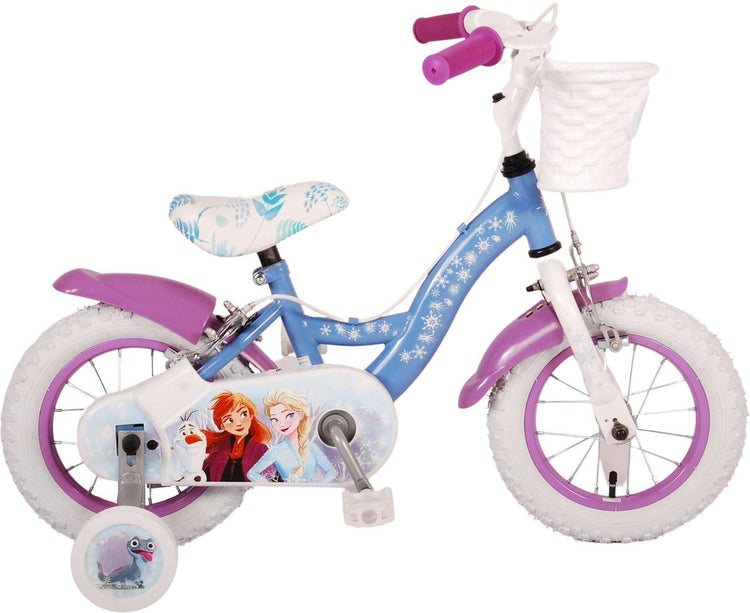 Disney Frozen 2 Kinderbike - Mädchen - 12 Zoll - blaues Lila - Zwei Handbremsen