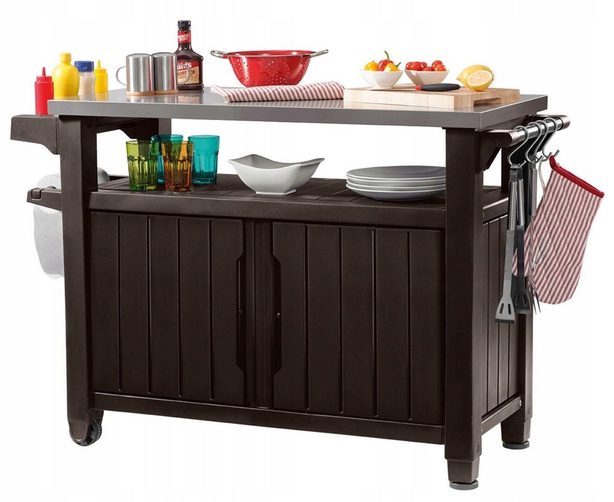 Keter Grilltisch, Bar, Garten, Stauraum, 183 l, XL