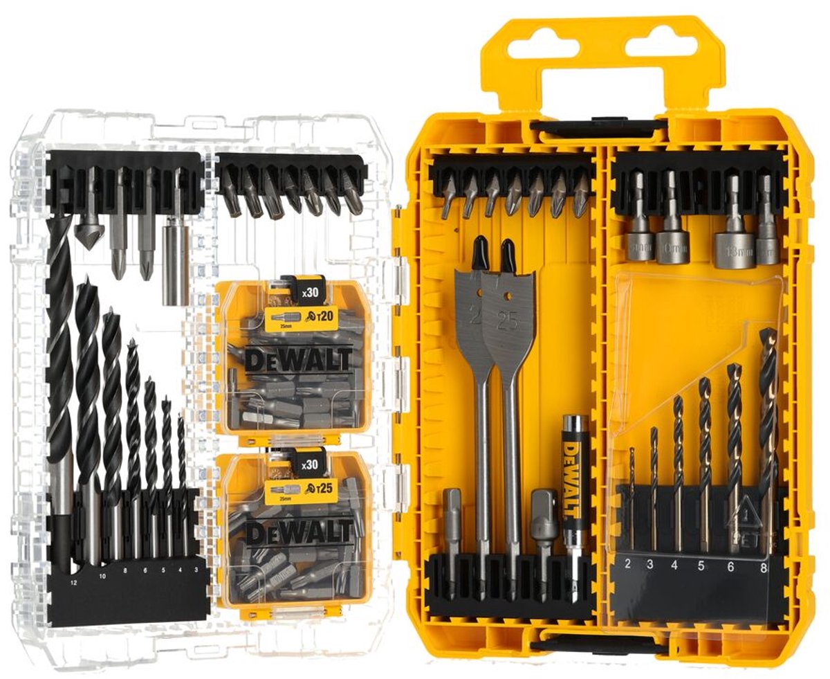 Dewalt-Zubehör – robuster Koffer, 100-teiliges Bohrer- und Bit-Set dt70785