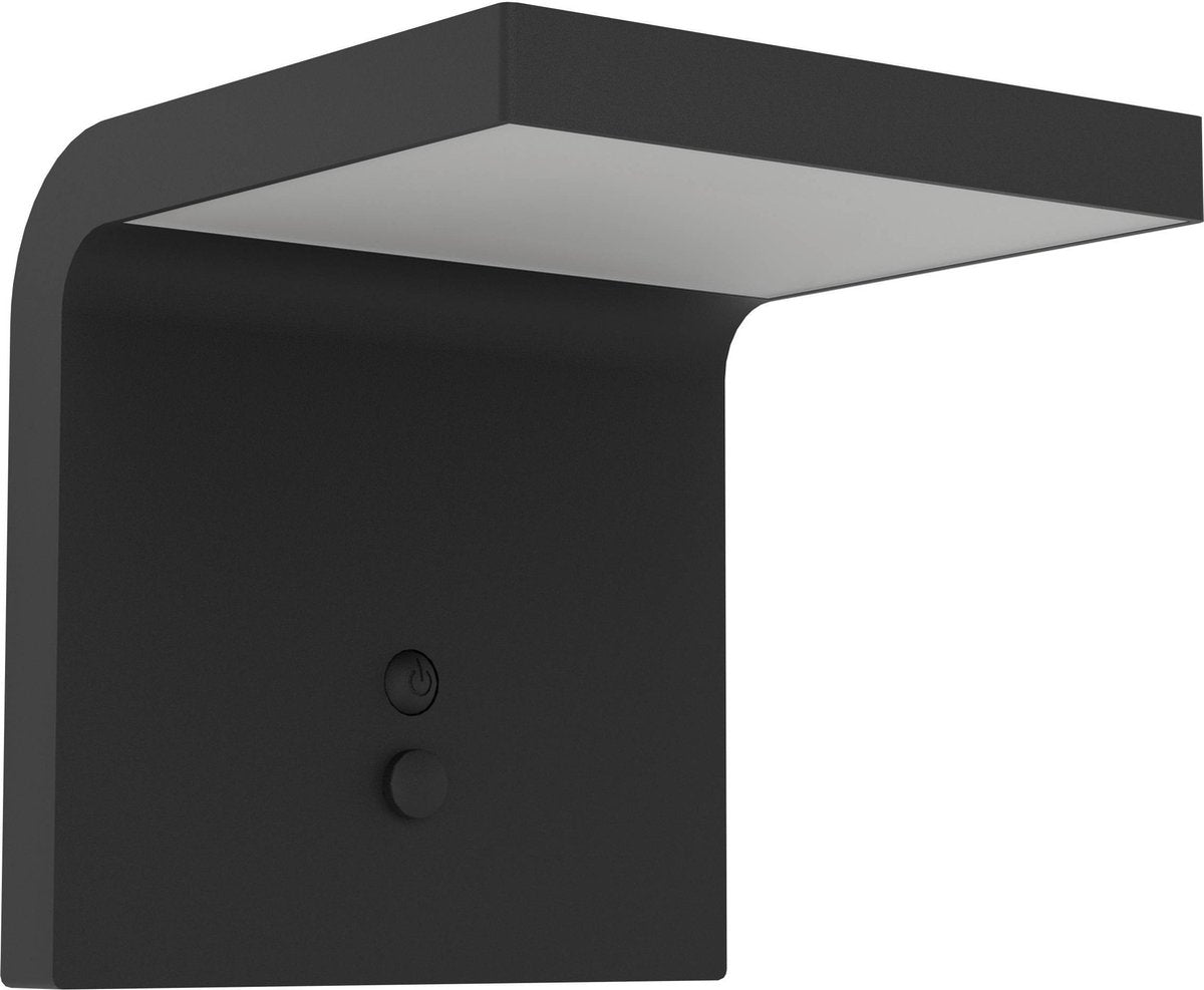 Eglo Spiante Solar-Wandleuchte für den Außenbereich – Solarenergie – LED – 14 cm – Schwarz und Weiß