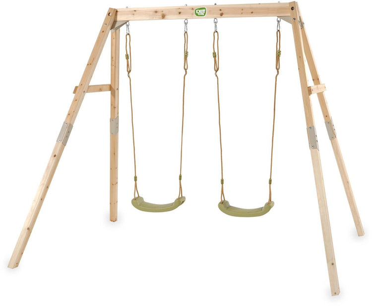 Exit Toys Exit Silvi Doppel-Holzschaukel - Außenschaukelgerät für Kinder