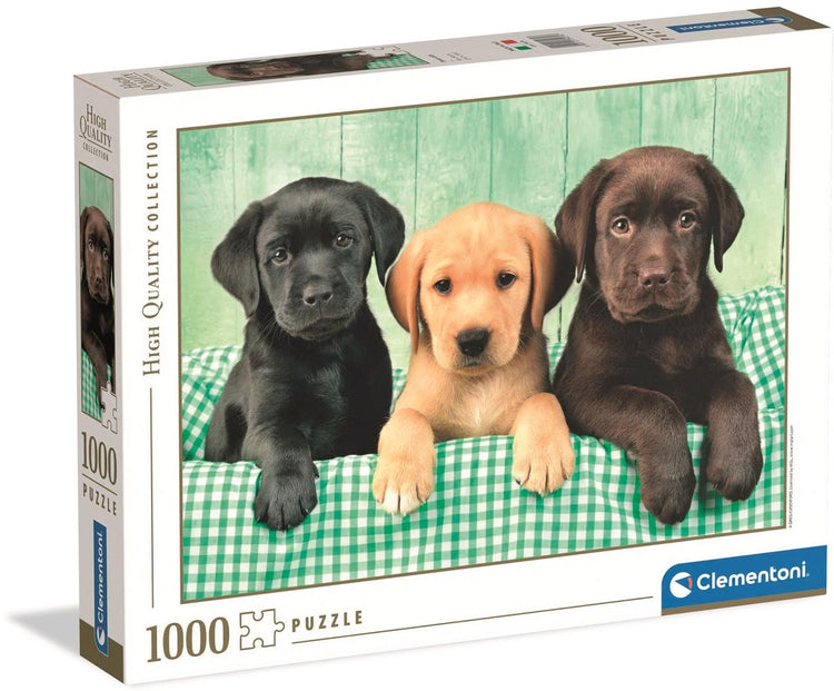 Clementoni – Puzzle – 1000 Teile – drei Labradore – Puzzle für Erwachsene – hochwertige Sammlung