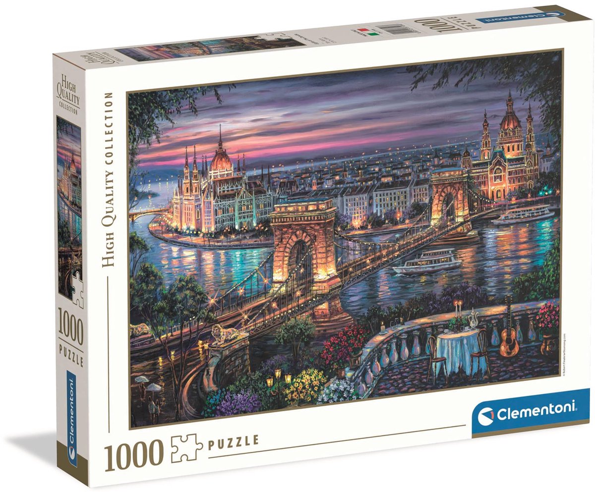 Ty Clementoni Lichter der Donau – Puzzle 1000 Teile Erwachsene – Hochwertige Sammlung – Stimmungsvolles Puzzle ab 14 Jahren