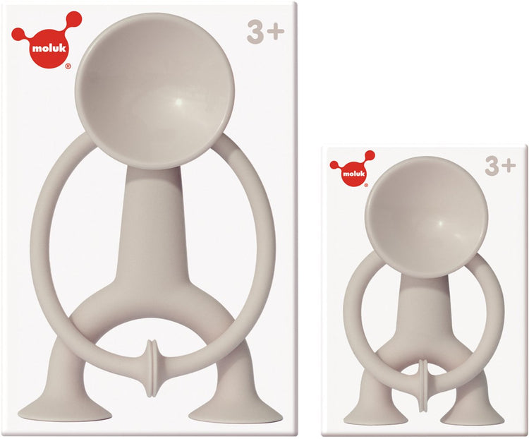 Moluk Boogi Actionfigur – Beige – H12cm – mit Saugnäpfen für jede glatte Oberfläche – 3 Jahre