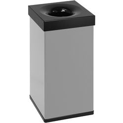 Dutchdesign Abfallbehälter 31003976 pulverbeschichtetes Aluminiumgrau