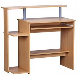 Wohnling Computertisch rechteckig Buche 940 x 485 x 905 mm Spanplatte