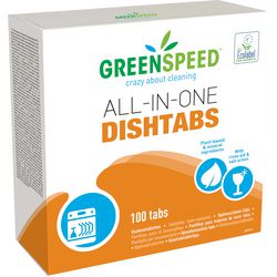 Greenspeed All-in-One Spülmaschinentabs 3 in 1 Betrieb, 100 Stück