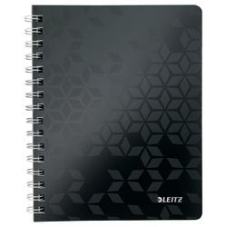 College-Notizbuch Leitz Wow A5 kariert Softcover perforiert schwarz