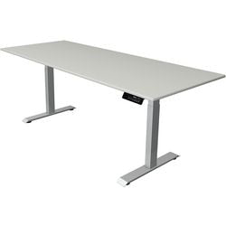 Sitz-Steh-Schreibtisch Kerkmann Move 1 stabil grau, silber 1270 mm x 2000 mm