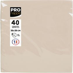 Servietten Pronappe 2-lagig creme 19 x 19 x 7,5 cm