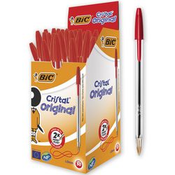Kugelschreiber Bic Cristal Medium 0,4 mm 50 Stück rot