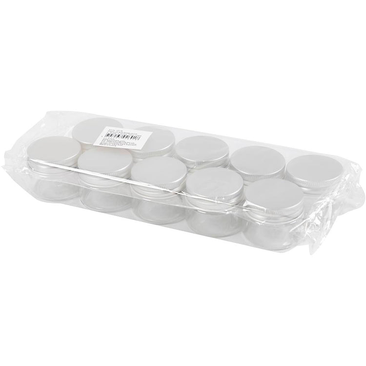 Creativ Firmenglas mit Schraubverschluss, H: 35 mm, T 40 mm, 35 ml, 10 Stück 1 Box