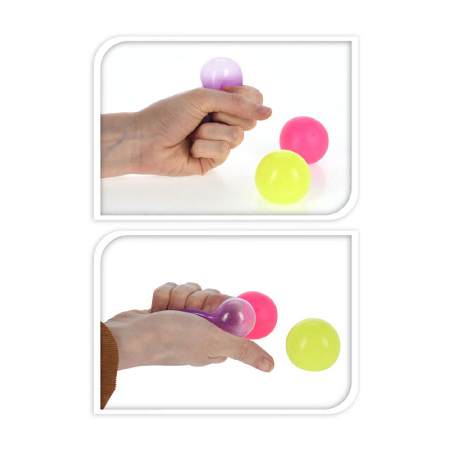 Drücken Sie Ball klebrige Farbe, 3 Set von 3