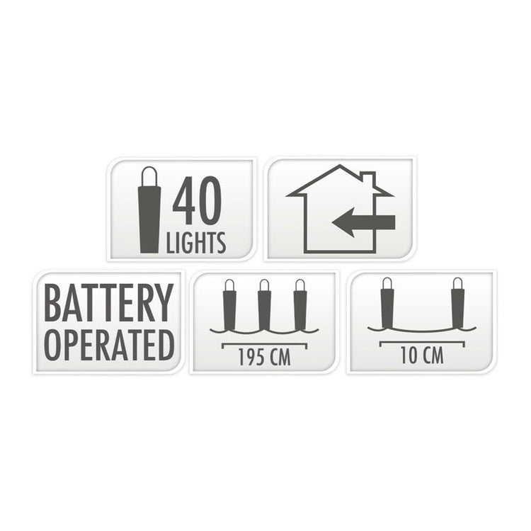 LED -Lichtkabel Silberfaden, 195 cm - gefärbt