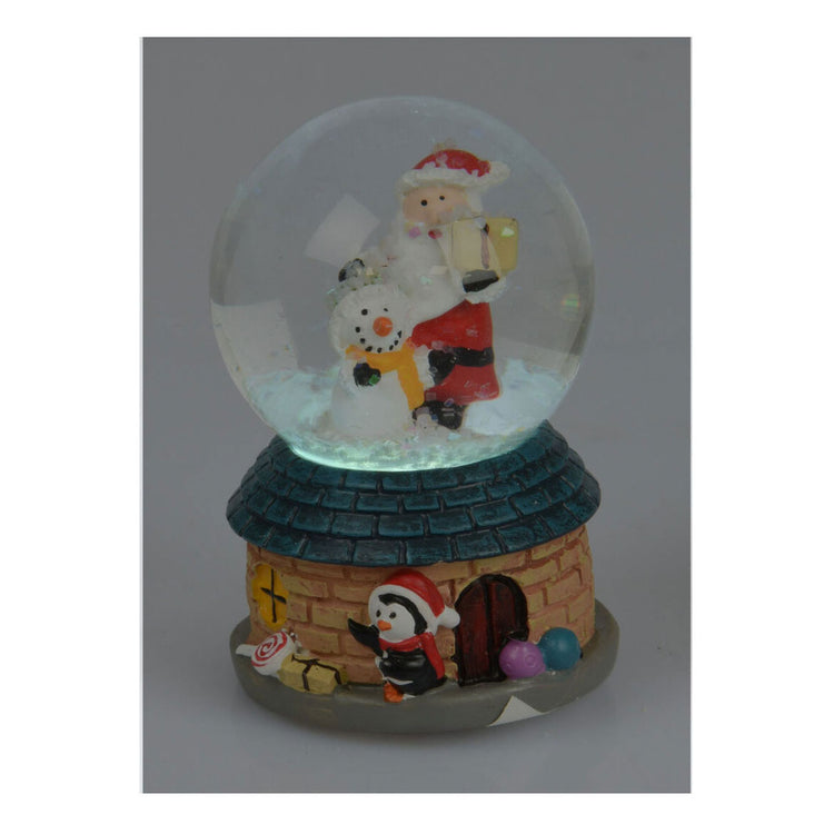 Gemütlicher Wasserkugel mit Santa mit LED, 4, 5 cm