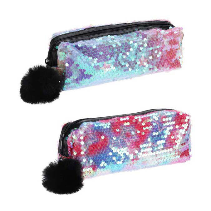 Fall mit Pailletten und Pompom
