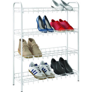 Tomado Tomado Schuh Rack 4 Stockwerke 35x25x83,5 cm Weiß