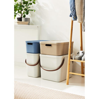 Rotho Decoration Storagebox Albula Light 20 l Mistel weiß