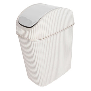 Tischabfall bin Alythia mit welliger Abdeckung 2,5 Liter Beige
