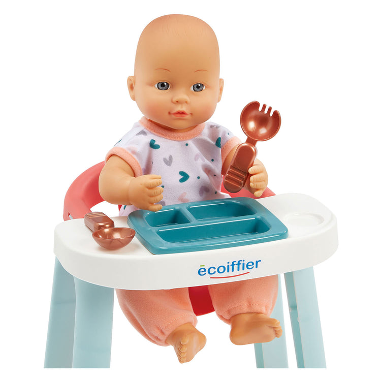 Ecoiffier Kinderzimmer 3in1 Babyzimmer mit Babypuppe – 8-teilig.