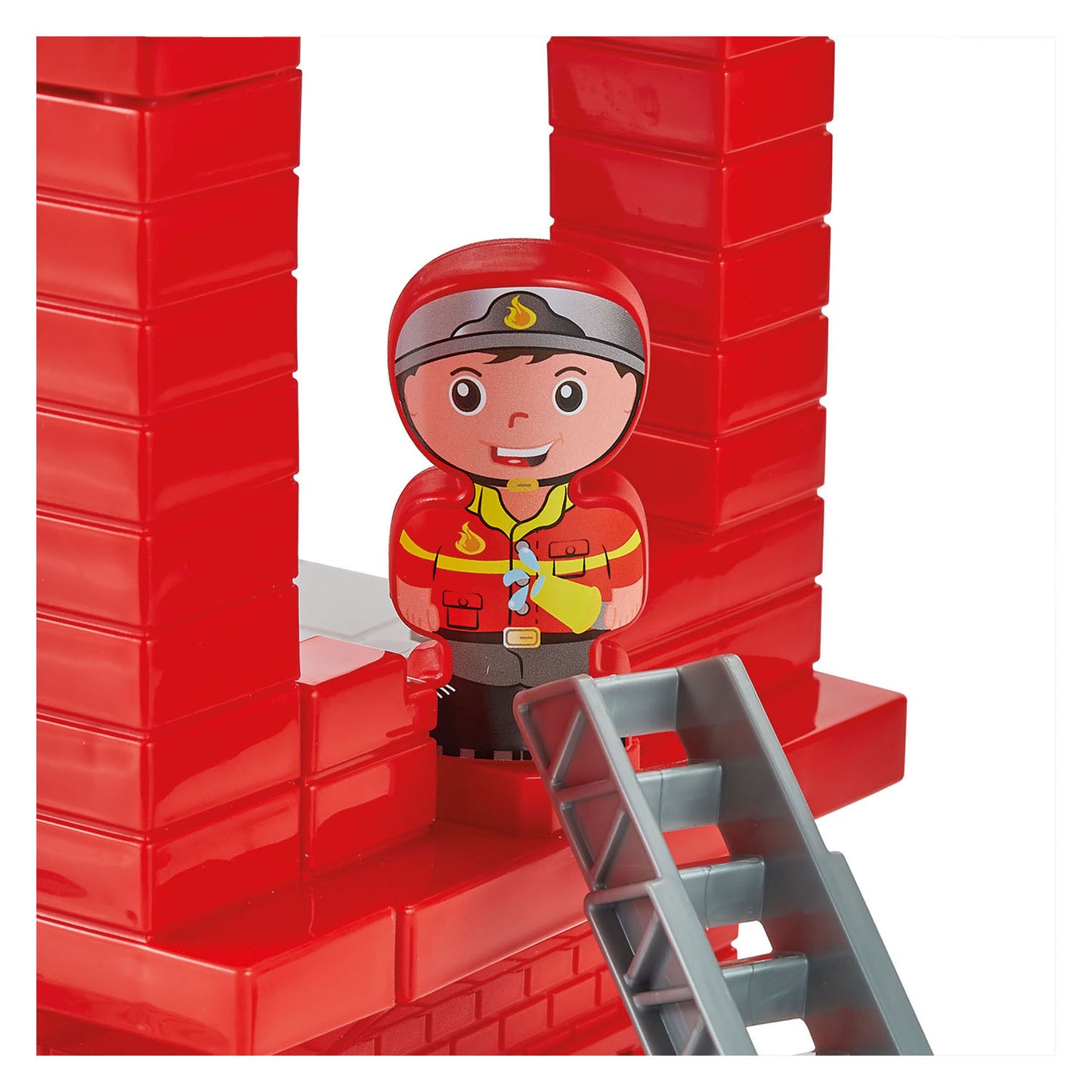 Ecoiffier-Feuerwache aus Stein mit 3 Fahrzeugen