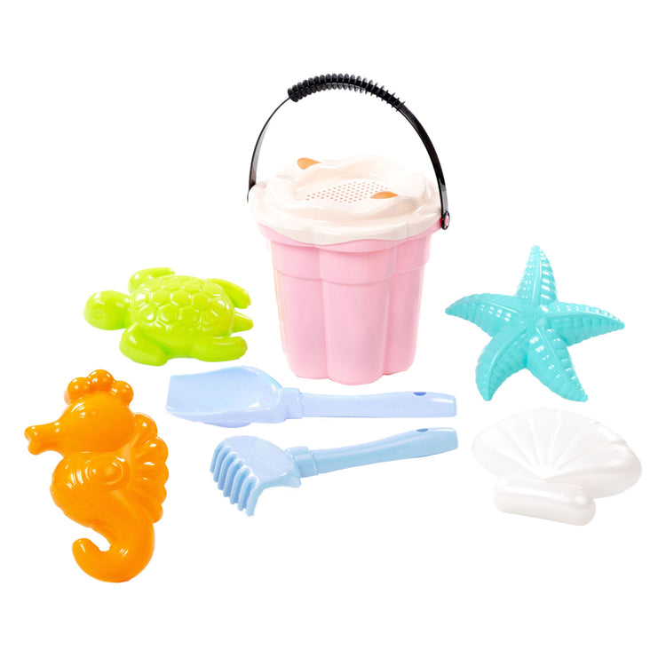 Cavallino Toys Cavallino Classic Bucket Set mit Sandformen Pink, 9dlg.
