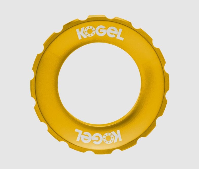 Kugel-Sicherungsring, Centerlock-kompatibler Rotor-Sicherungsring, außen goldfarben