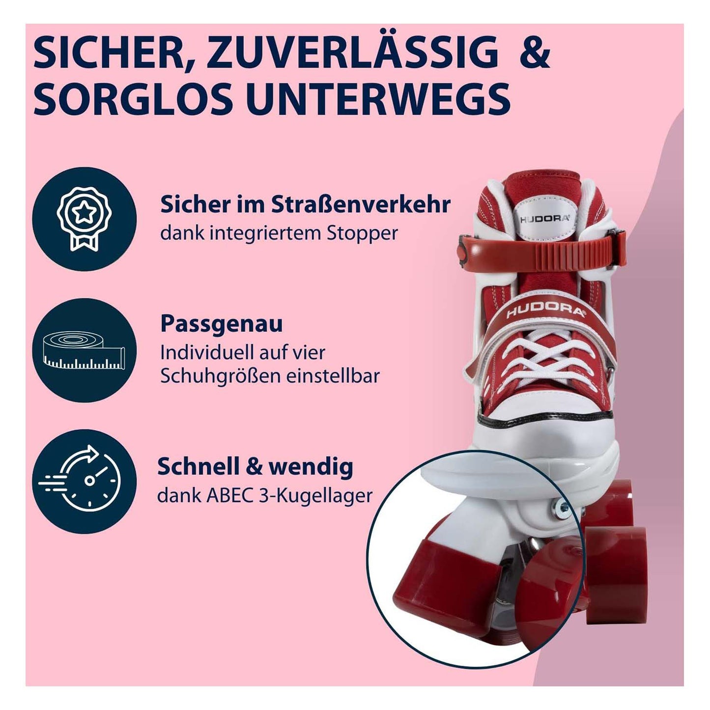 Hudora Roller Skating Sneaker Amber, Größe 36-39
