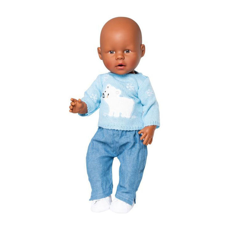 Heless Dolls Jeans mit Eisbärenpullover, 35-45 cm