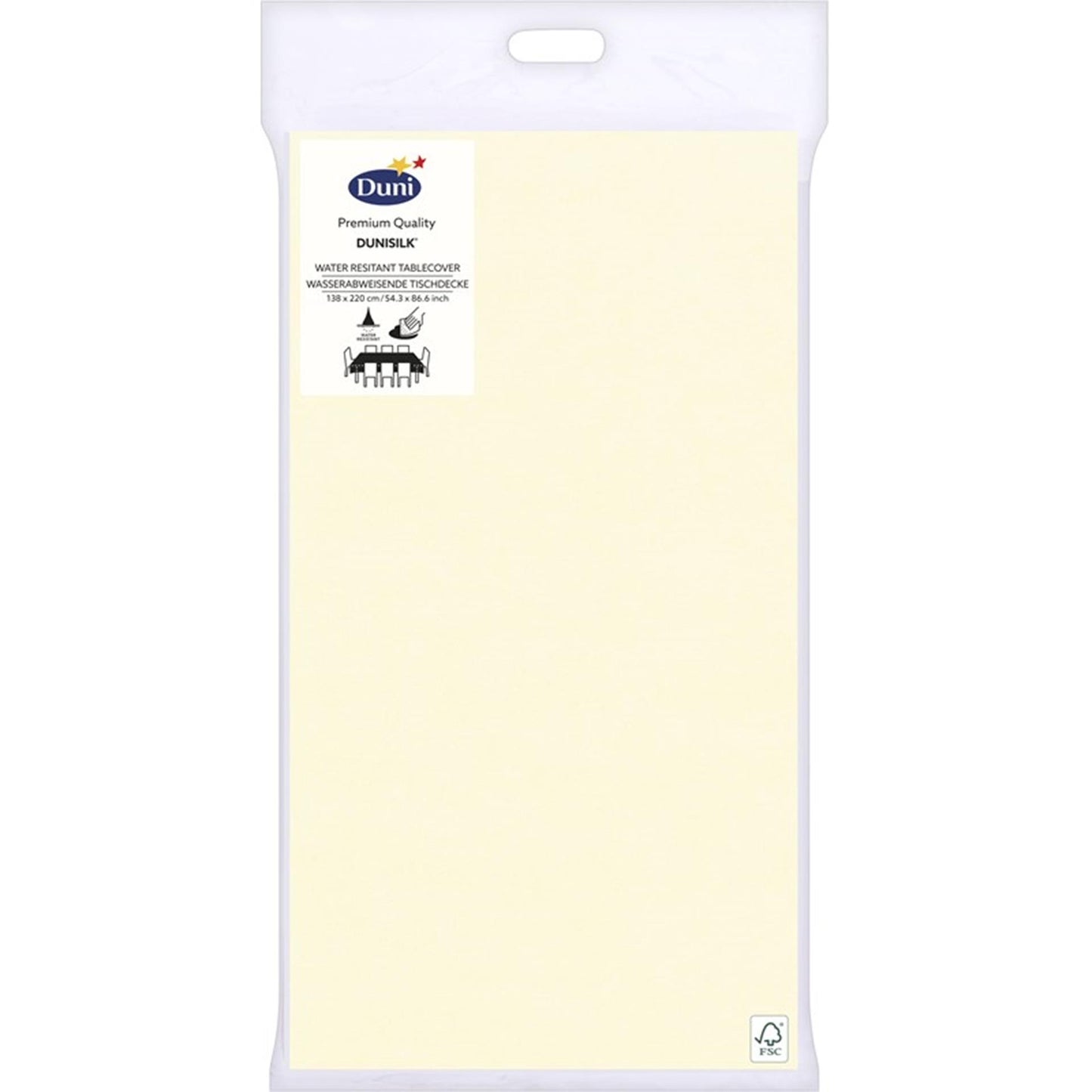 Duni Tischdecke 138x220cm creme