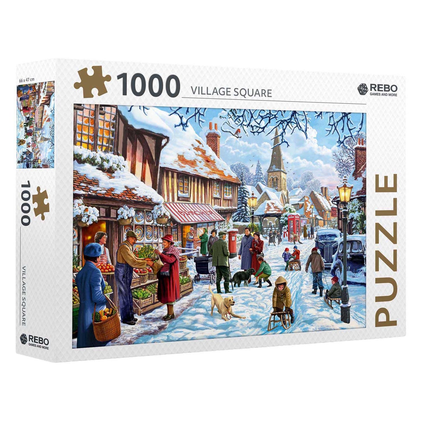 Rebo Publishers Puzzle Dorfplatz – 1000 Teile.