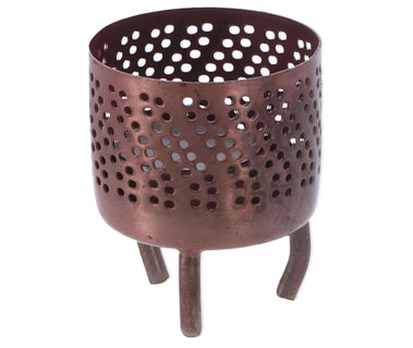 Geschenke Amsterdam Geschenke Amsterdam Metal Teelight Halter Luca 6x6x8 cm Kupfer