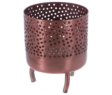 Geschenke Amsterdam Geschenke Amsterdam Metal Teelight Halter Luca 10x8 cm Kupfer
