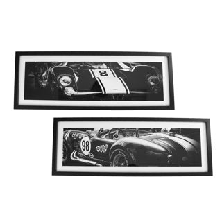 Malerei Racecar 2 Assorti Metallglas 30x80x2cm
