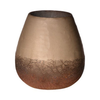 Crackle geschnitzte Vase Champagner H15 D15