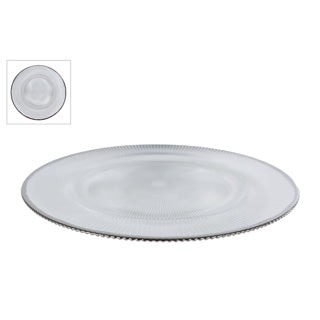 Skala Rory Ribbel Silberglas 33x33x2cm